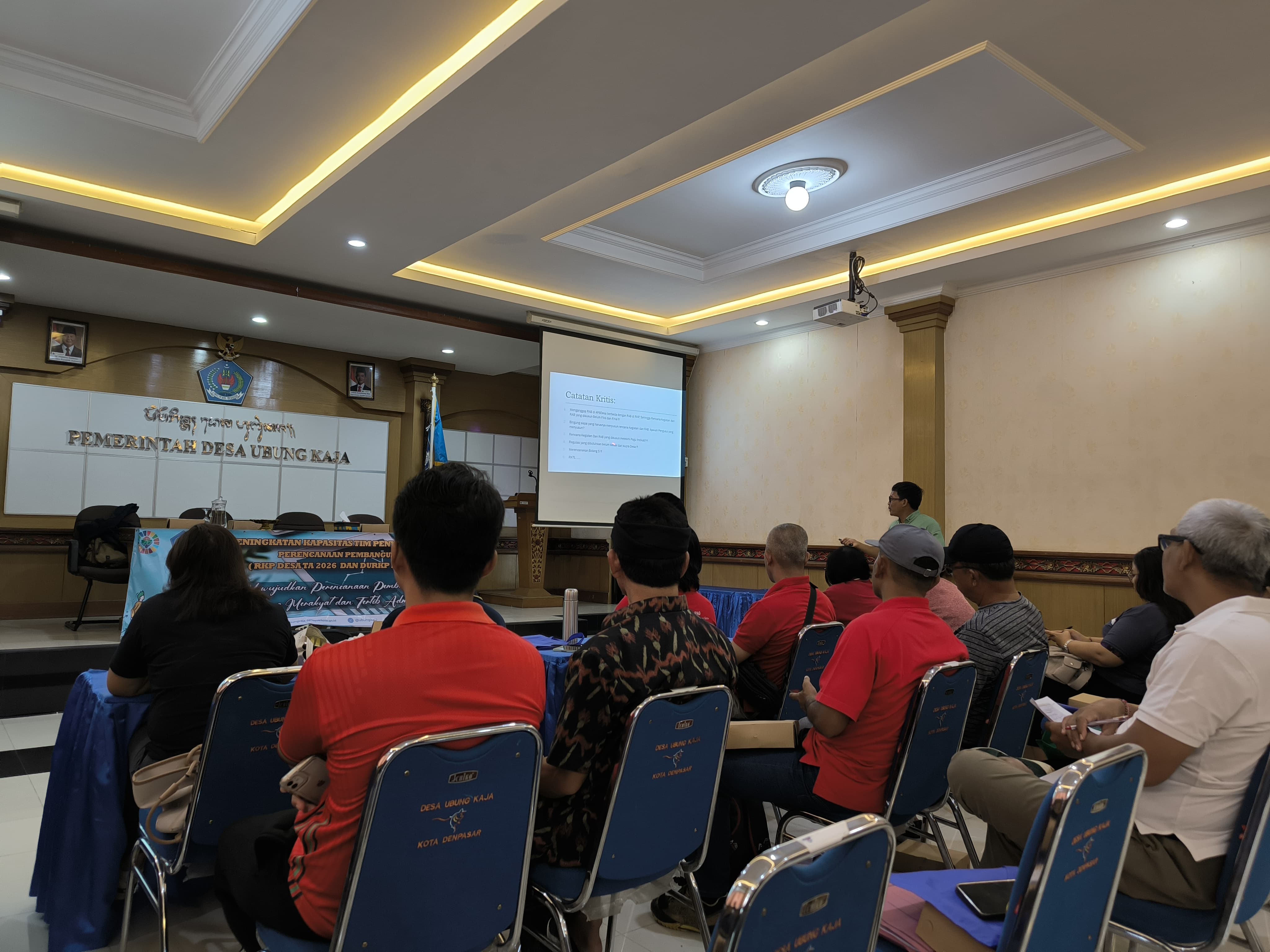 Peningkatan Kapasitas Tim RPK Desa dan Verifikasi RKP untuk Perencanaan Pembangunan RKP Desa Ubung Kaja Tahun 2026