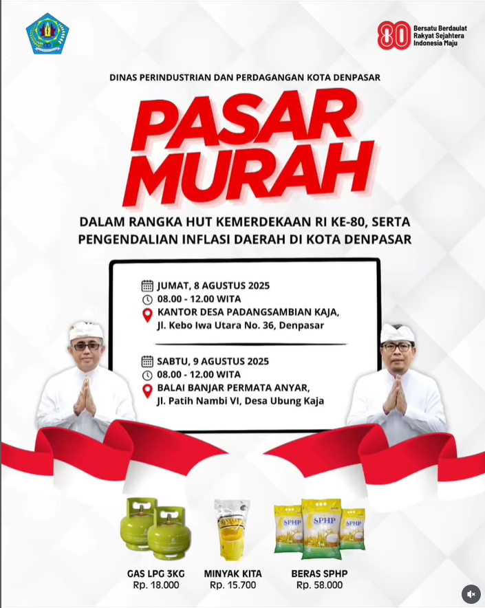 Pasar Murah Dalam Rangka Memperingati Hut Ke-80 Kemerdekaan Republik Indonesia
