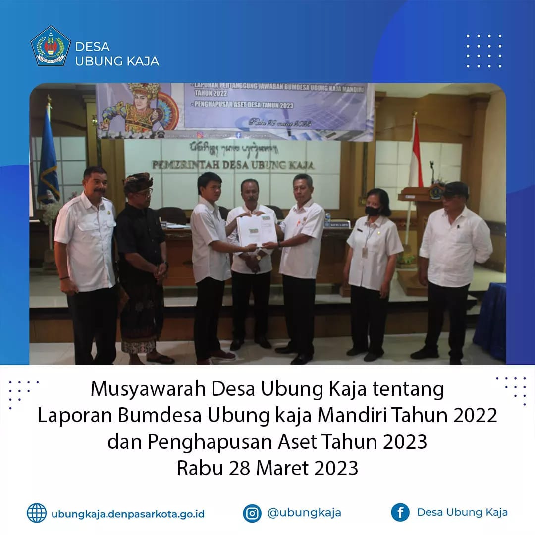 Musyawarah Desa tentang Laporan Bumdesa Ubung Kaja Mandiri tahun 2022