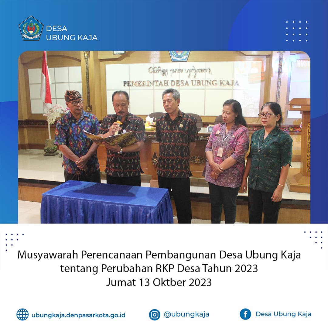  Musrenbang Desa tentang Perubahan RKP Desa Ubung Kaja Tahun 2023