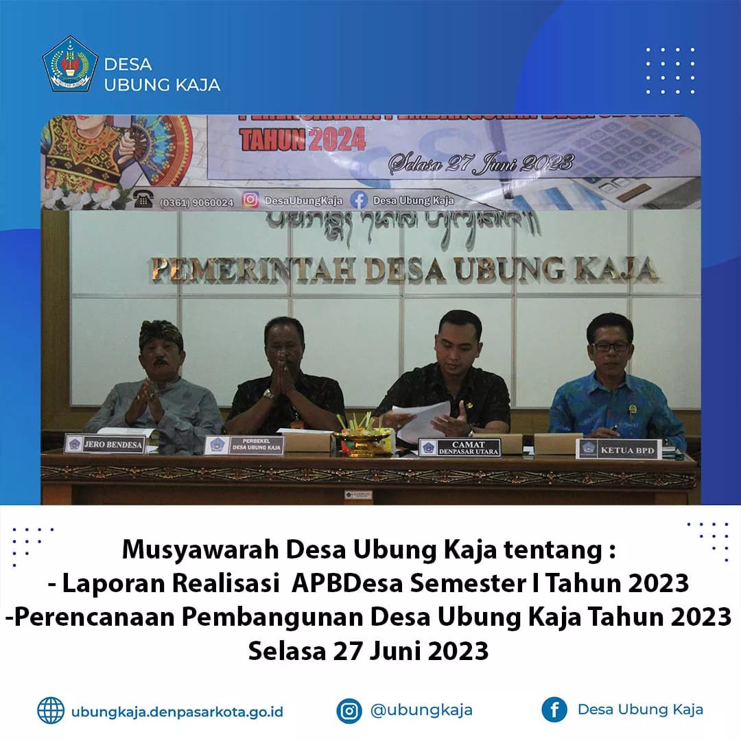 Musyawarah Desa (Musdes) Perencanaan Pembangunan Desa Ubung Kaja Tahun 2024