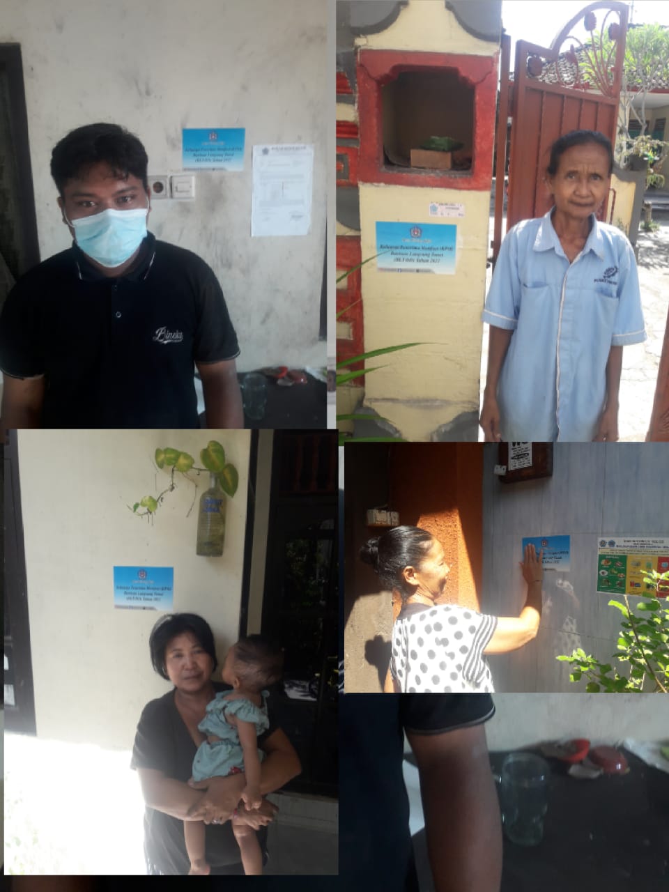 Pemerintah Desa Ubung Kaja Laksanakan Pemasangan Stiker Kepada KPM BLT Dana Desa