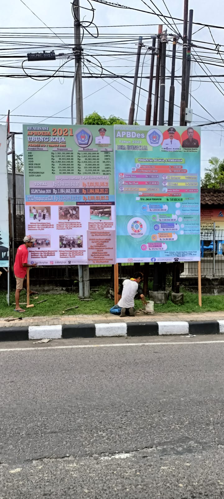 dokumentasi publikasi laporan pertanggung jawaban dan APBdesa ubung kaja
