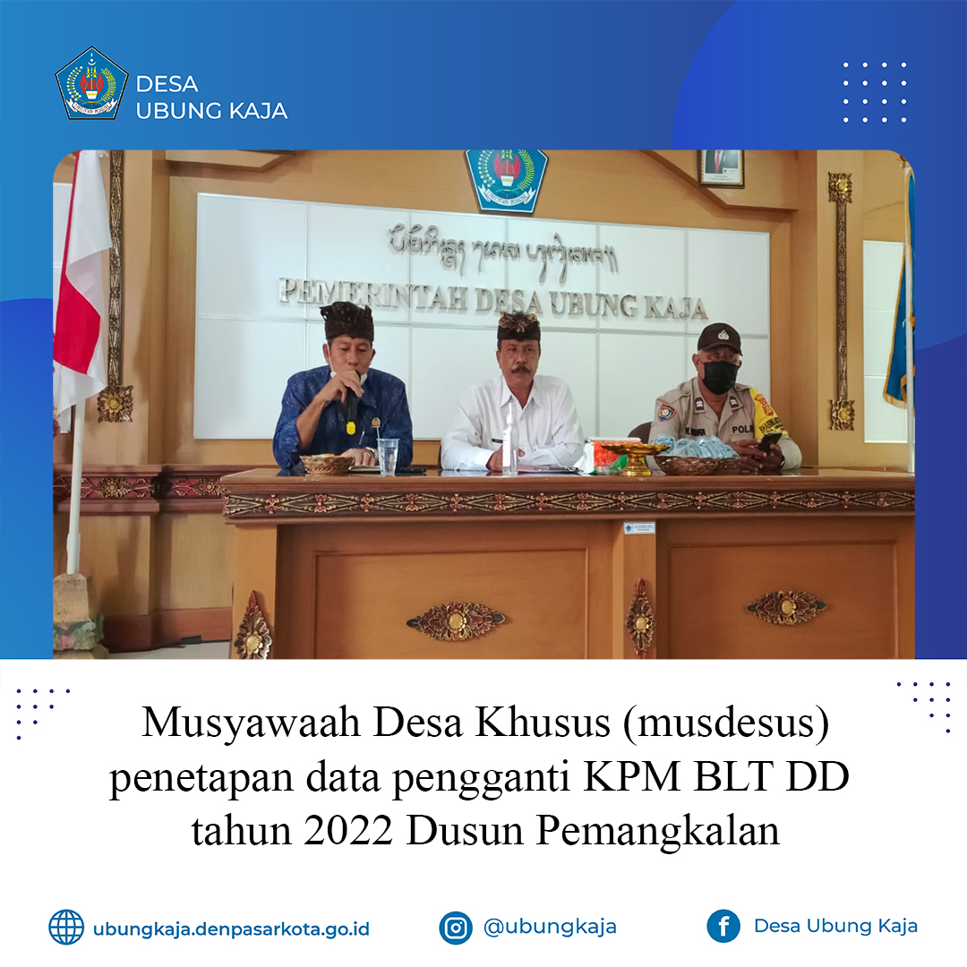 musdes khusu penetapan data pengganti KPM BLT DD tahun 2022 Dusun Pemangkalan