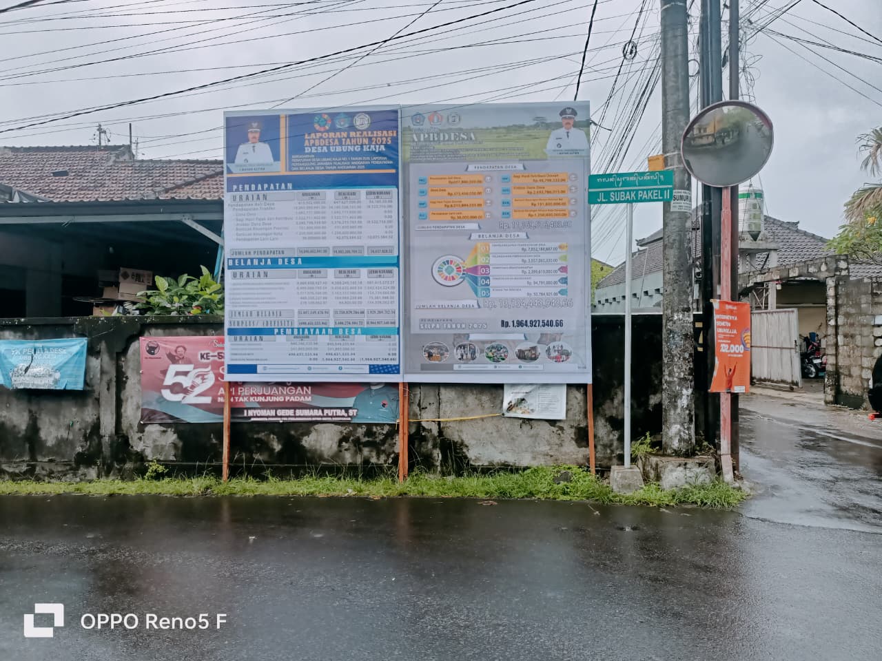 Transparansi Anggaran, Desa Ubung Kaja Pasang Baliho APB Desa 2026 dan Realisasi APB Desa 2025